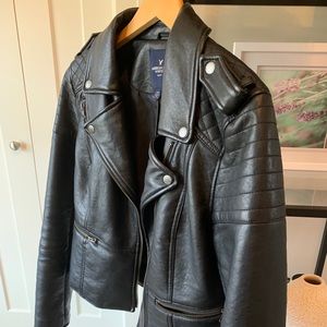 Faux Leather Moto Jacket